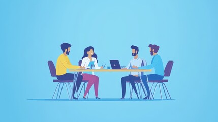 Diverse group of professionals collaborating in a modern setting for brainstorming and innovative ideas during a team meeting