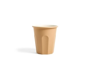 Minimalist Empty Kraft Coffee Cup, empty design