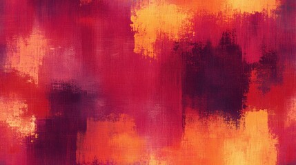 Seamless brushed painting pattern featuring Indian red antique fuchsia and tomato hues perfect for wallpaper and fashion design