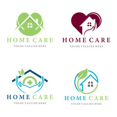 Home care logo template vector icon design