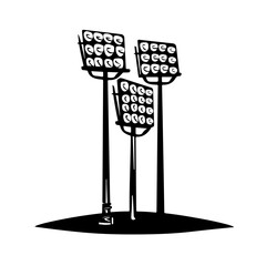 Stadium Lights Vector Logo