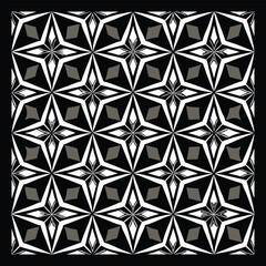 Fototapeta premium Geometric vector pattern with triangular elements. abstract picture for wallpapers and backgrounds. Black and white ornament. 