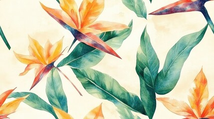 Pastel Watercolor Seamless Pattern Featuring