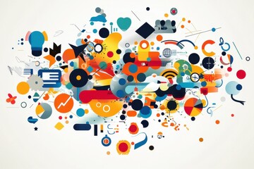 Obraz premium Stylish Vector Art for Motivational Innovation Culture