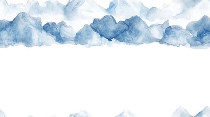 Naklejka premium Winter themed seamless border featuring hand painted watercolor snow piles ideal for festive decorations and seasonal designs