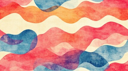 Seamless watercolor pattern featuring vibrant hues on textured paper perfect for artistic designs and backgrounds