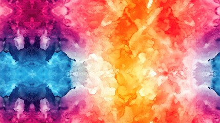Fototapeta premium Vibrant seamless pattern featuring artistic graffiti tie dye effects and abstract watercolor textures perfect for fabric design and creative projects