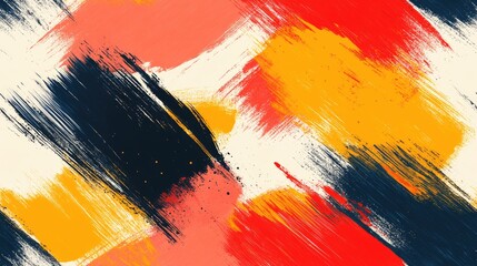 Obraz premium Seamless pattern of brushed painted abstract background featuring vibrant strokes of paint ideal for textile and wallpaper design