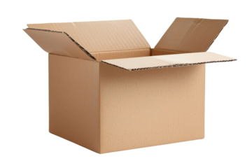 An open cardboard box ready for packing or shipping items efficiently.