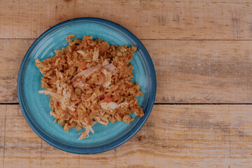 Chicken rice dish with vegetables