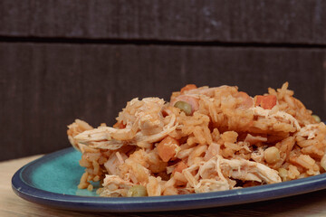 Chicken rice dish with vegetables