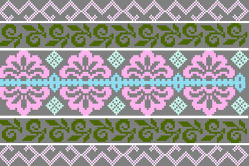 Modern pattern, beautiful floral, seamless, geometric pattern, illustration, vector, curtain, wallpaper