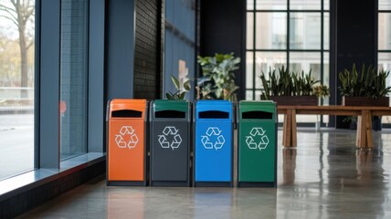 recycling bin in the park