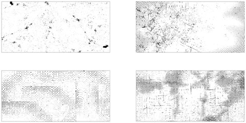 Fototapeta premium grunge illustration. Set of 10 frames in grunge style. Dirty borders collection on white background. 