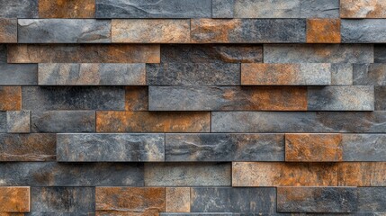 3D rendering of a contemporary brick wall background