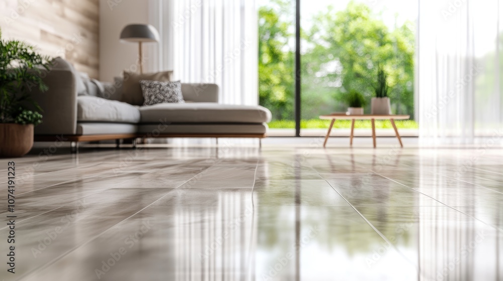Poster 3d rendering of a modern floor design