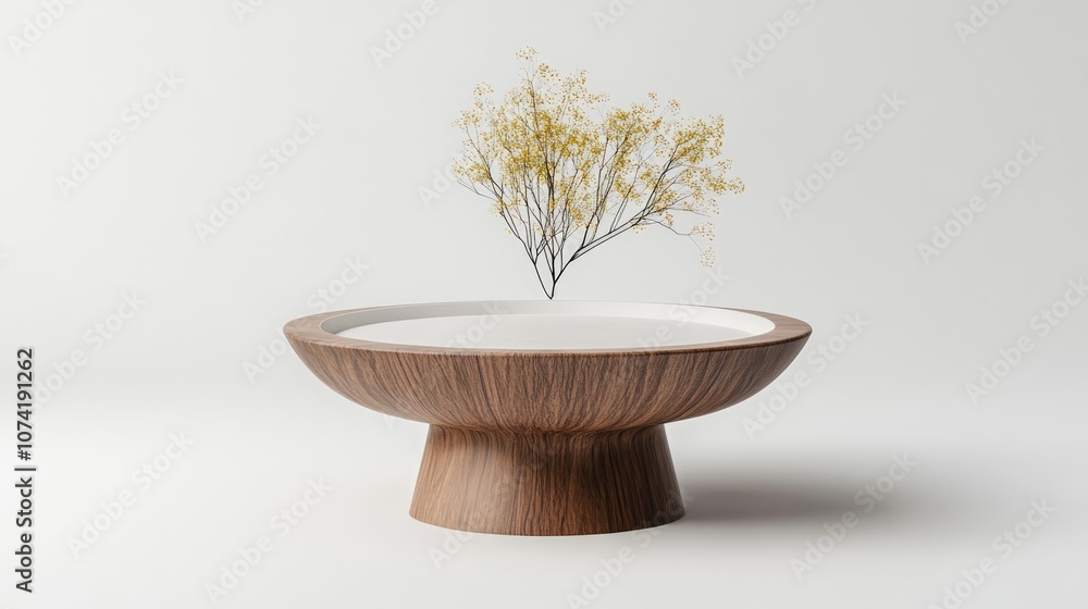 Poster 3d rendering of a side table on a white background