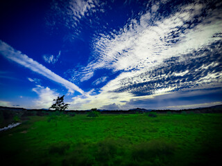 Beautiful clouds in a blue sky