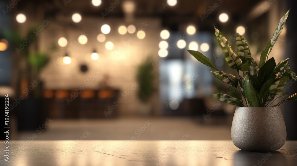Poster 3d rendering of a defocused abstract blurred background featuring an eclectic interior design