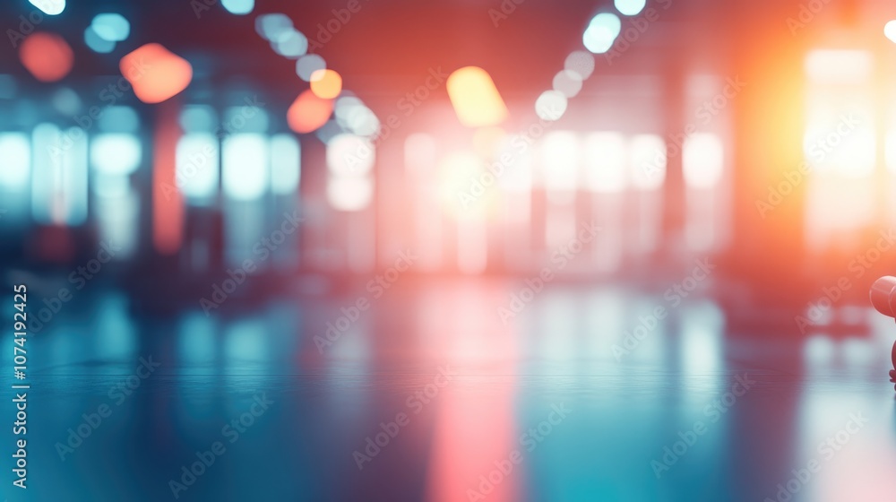 Poster 3d rendering of a blurred background abstract suitable for an illustration related to a fitness cent