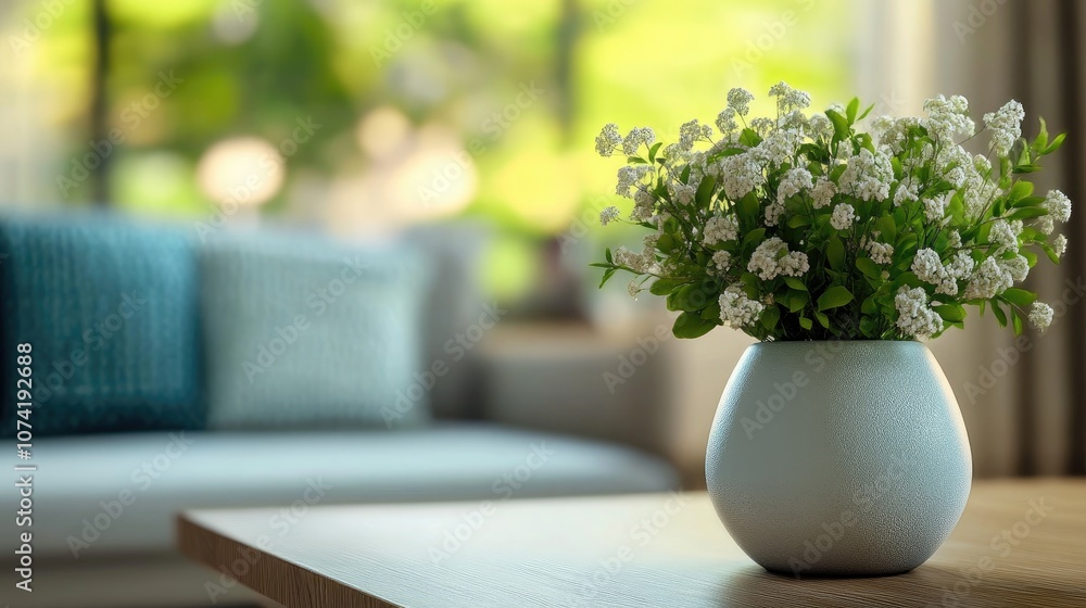 Poster 3d rendering of interior designs featuring selective focus and shallow depth of field