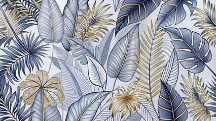 seamless background with leaves