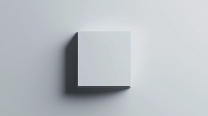Blank Note on White Wall, White Sticky Note on Wall Mockup, Minimal Paper Notes on a Wall