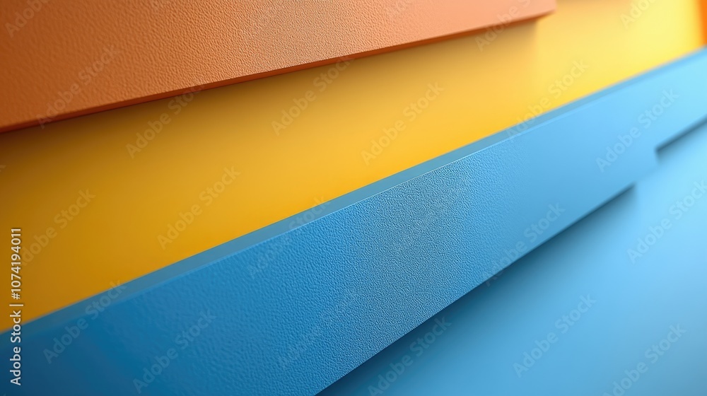 Poster 3d rendering of an abstract colorful background in modern material design style