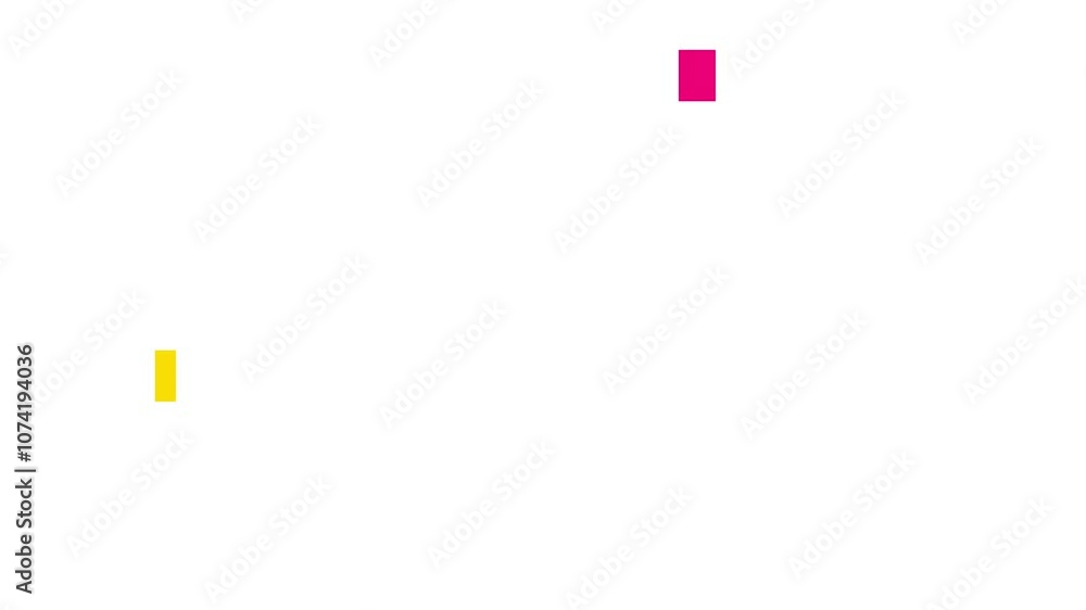 Poster different colors square and rectangle shapes animation on a white background