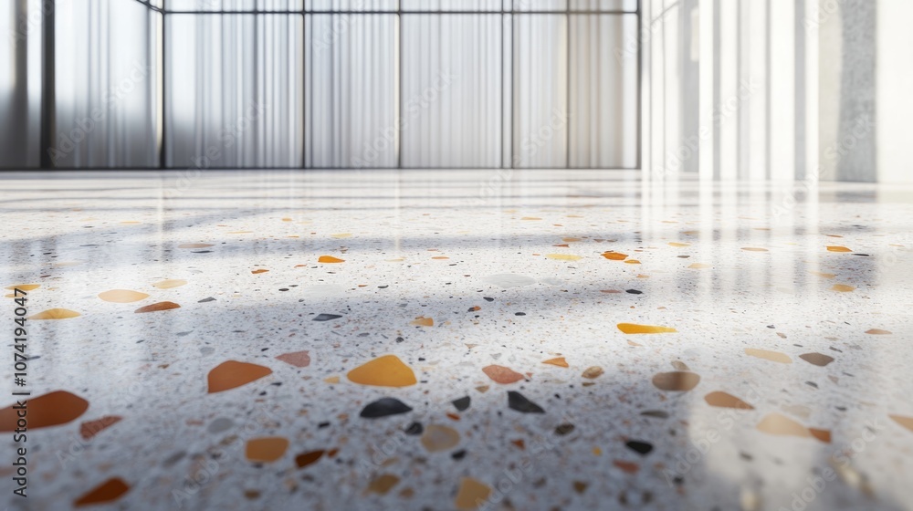 Poster 3d rendering of a terrazzo floor background