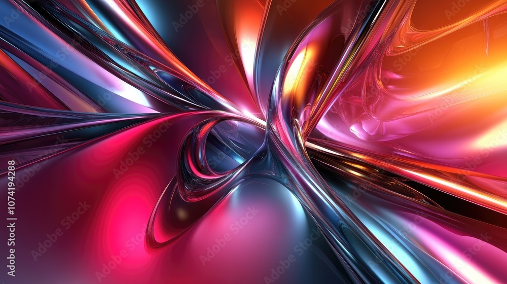 Poster 3d rendering of a modern abstract color background design