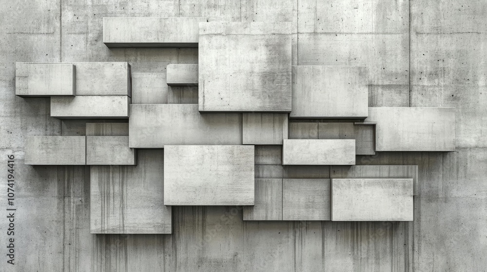 Poster abstract concrete background with 3d rendering in architectural design