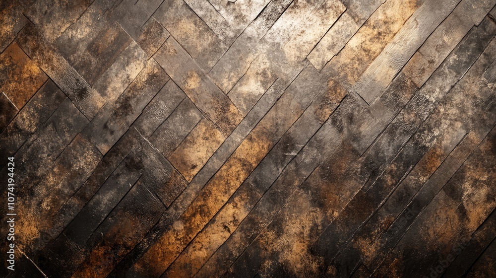 Poster 3d rendering of a background created from aged plywood