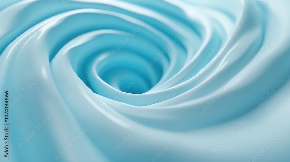 Poster 3d rendering of a light blue radial gradient effect