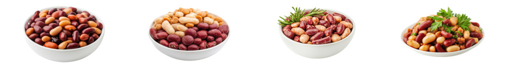 Assorted legumes such as beans lentils and chickpeas as well as various nuts like almonds cashews and peanuts arranged in bowls on a rustic wooden table  These protein rich