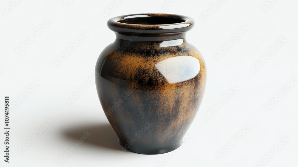 Aufkleber 3d rendering of a vintage beautiful jar isolated on a white background with clipping path