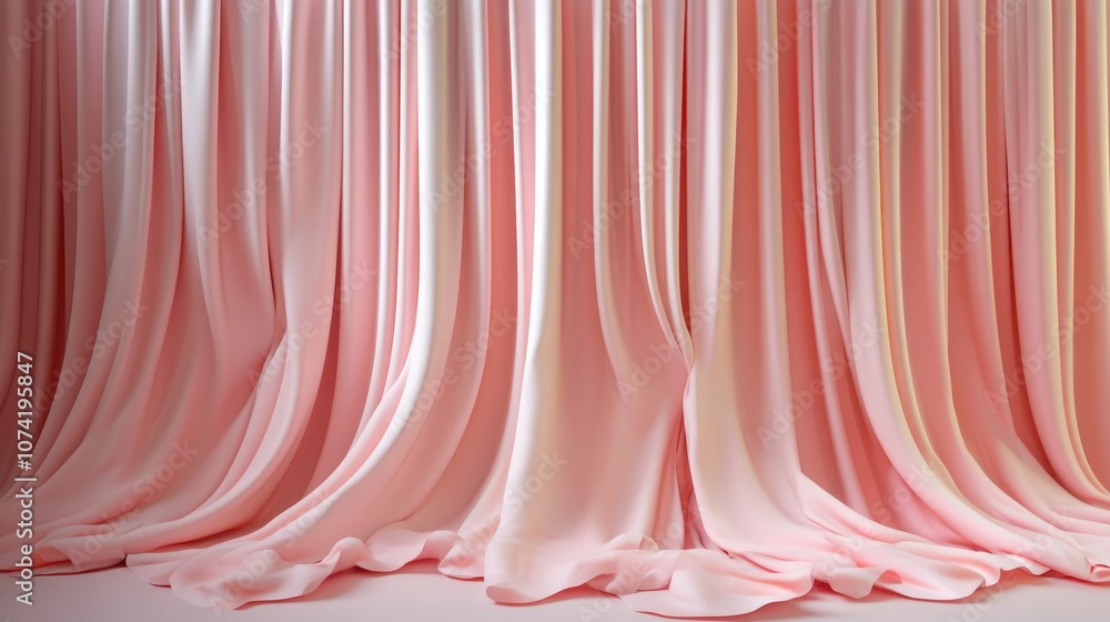 Poster 3d rendering of an abstract curtain background
