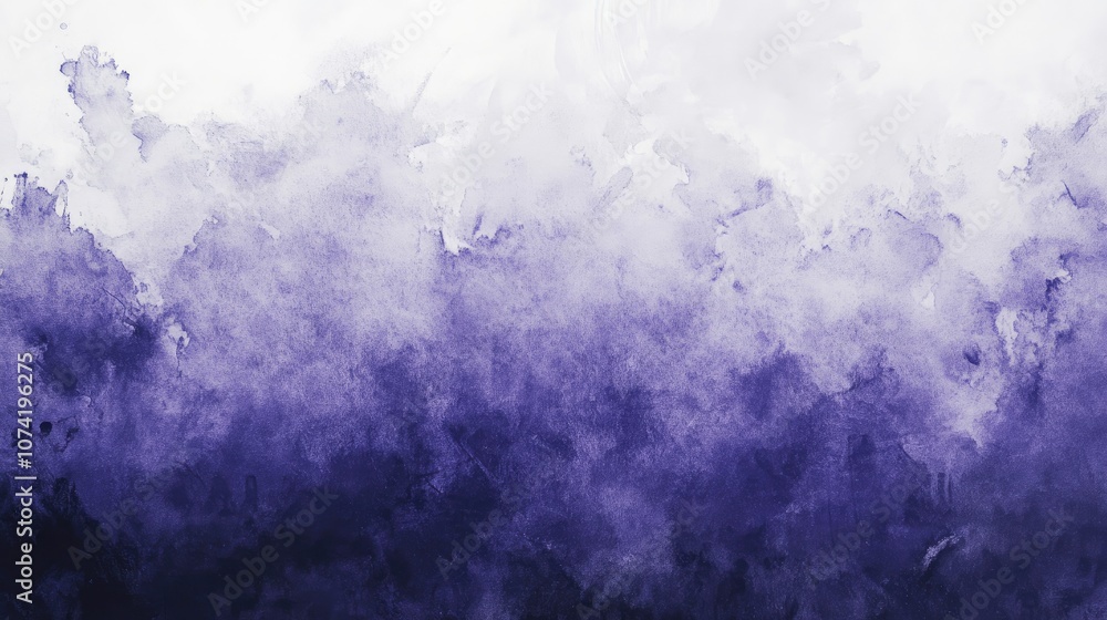 Poster 3d rendering of an abstract blue purple background featuring imitation watercolor stains creating a 