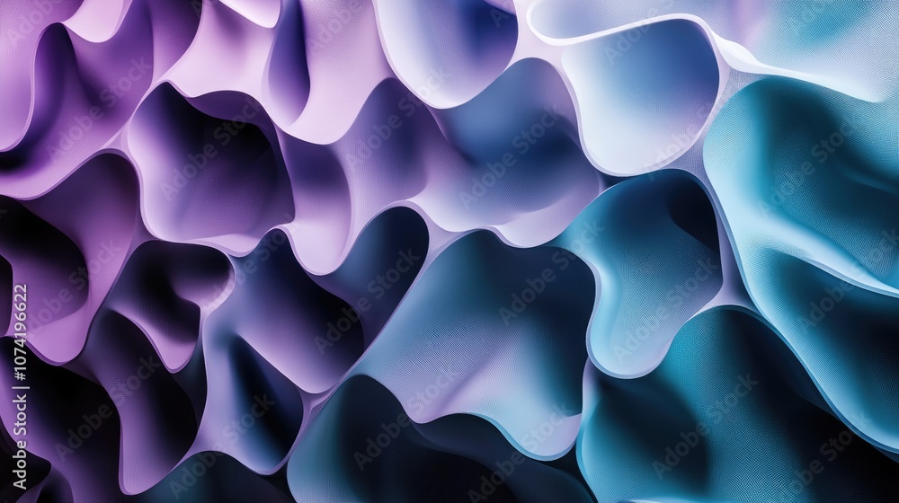 Poster 3d rendering of an abstract background in violet and blue hues