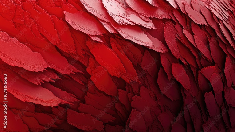 Poster 3d rendering of a red toned monochrome abstract fractal background a design element for graphic artw