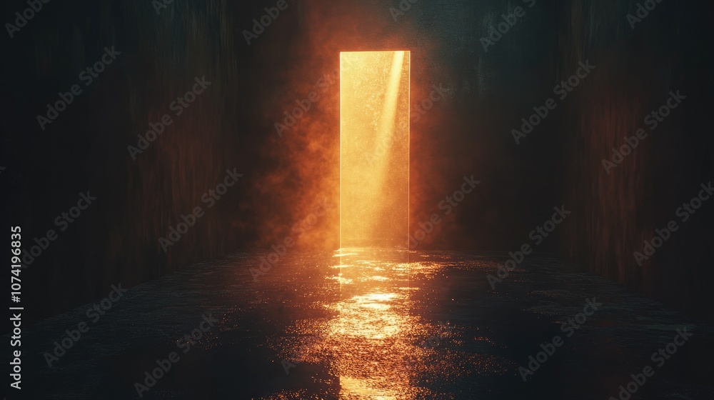 Aufkleber luminous output in a dark environment 3d rendering