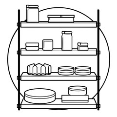 Store Shelves Vector Logo