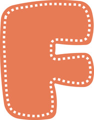 Fototapeta premium Stitched Alphabet Letters A to Z – Cute Fabric Style Uppercase Font for Kids and Nursery Design