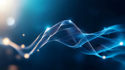 Futuristic digital data stream visualization. Can be used in the description of network abilities