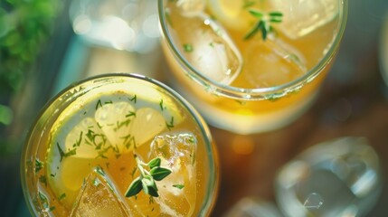 The first days mocktail is a refreshing mix of apple cider fresh lemon juice and a touch of honey.