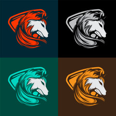 PACK OF HEAD FOX AND THE TAIL VECTOR ILLUSTRATION