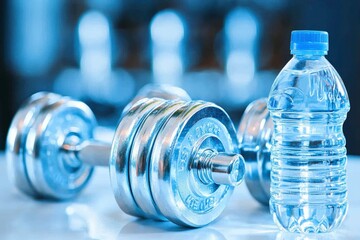 Obraz premium Gym Equipment on Clean Surface with Crisp Lighting