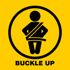 Car Safety Belt Icon, sticker vector