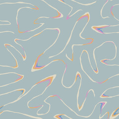 Vector rounded line illustration seamless repeat pattern digital artwork