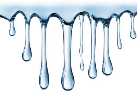 High-Quality PNG of Drips of transparent gel on white background – High Resolution